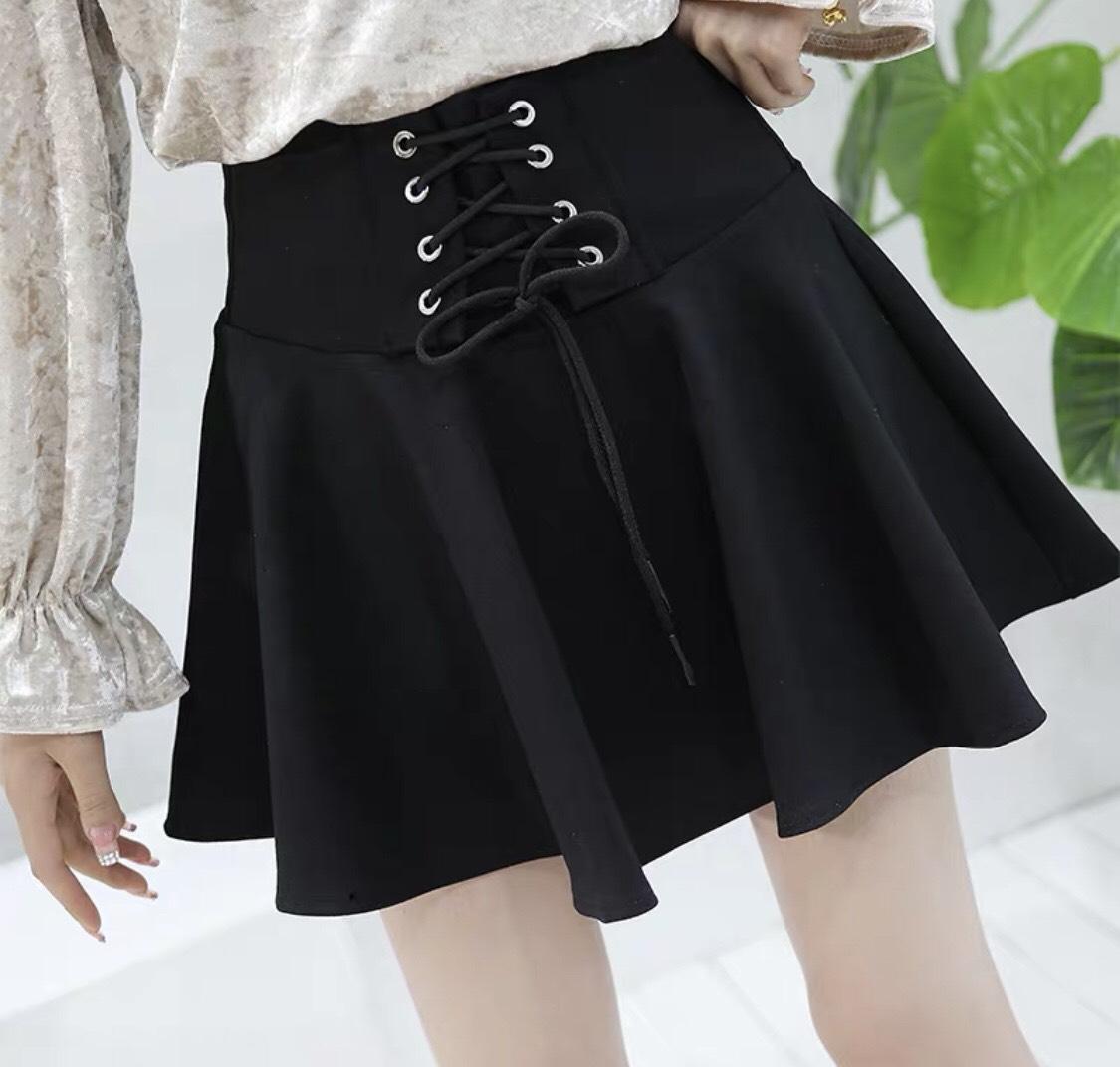 Chân váy xoè tròn đan dây eo 2 lớp