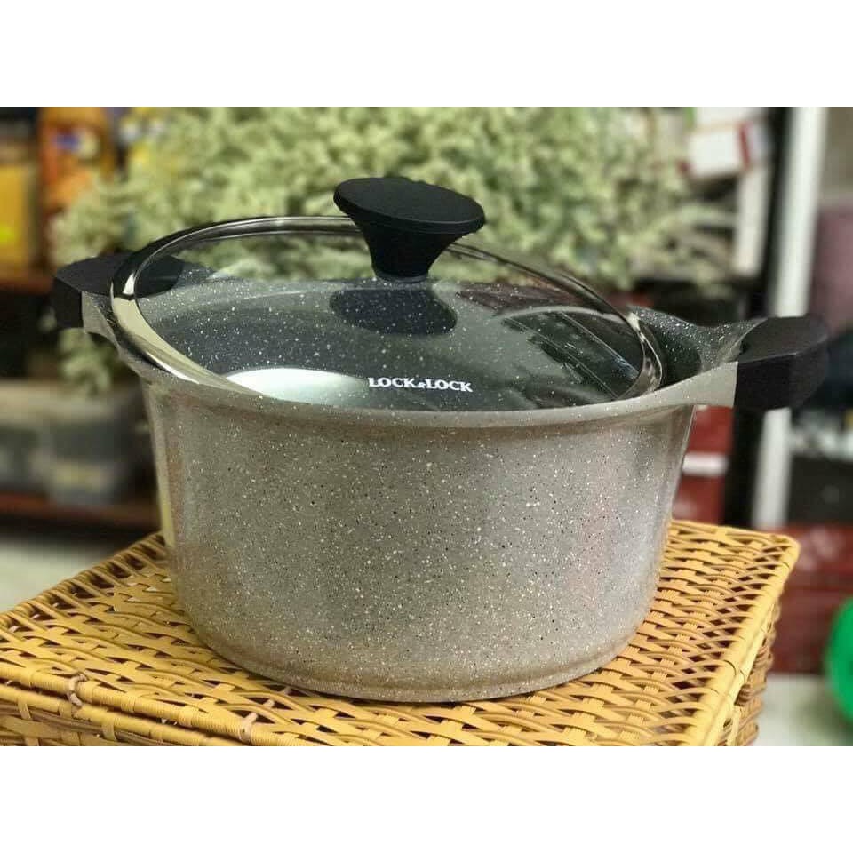 Nồi Đá Stone Cao Cấp 7 Lớp LocknLock 20cm LCA6203D (hàng chính hãng)