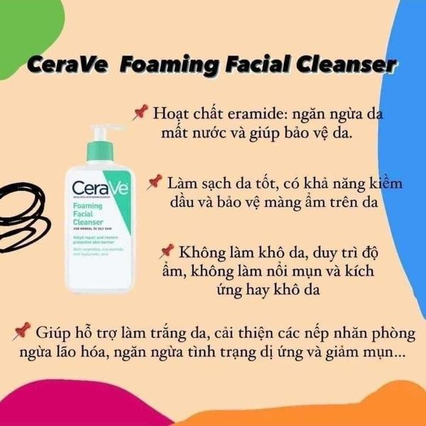 Sửa rửa mặt Cerave da dầu và da khô 236ml/473ml (bản pháp)