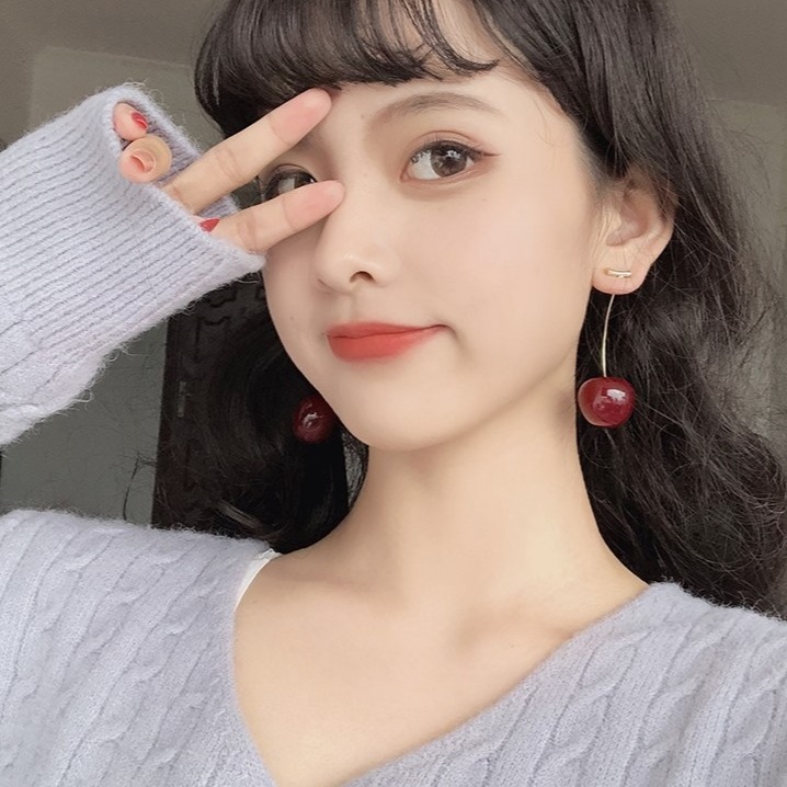 Bông tai trái cherry chín mọng đáng yêu, ngộ nghĩnh BT195