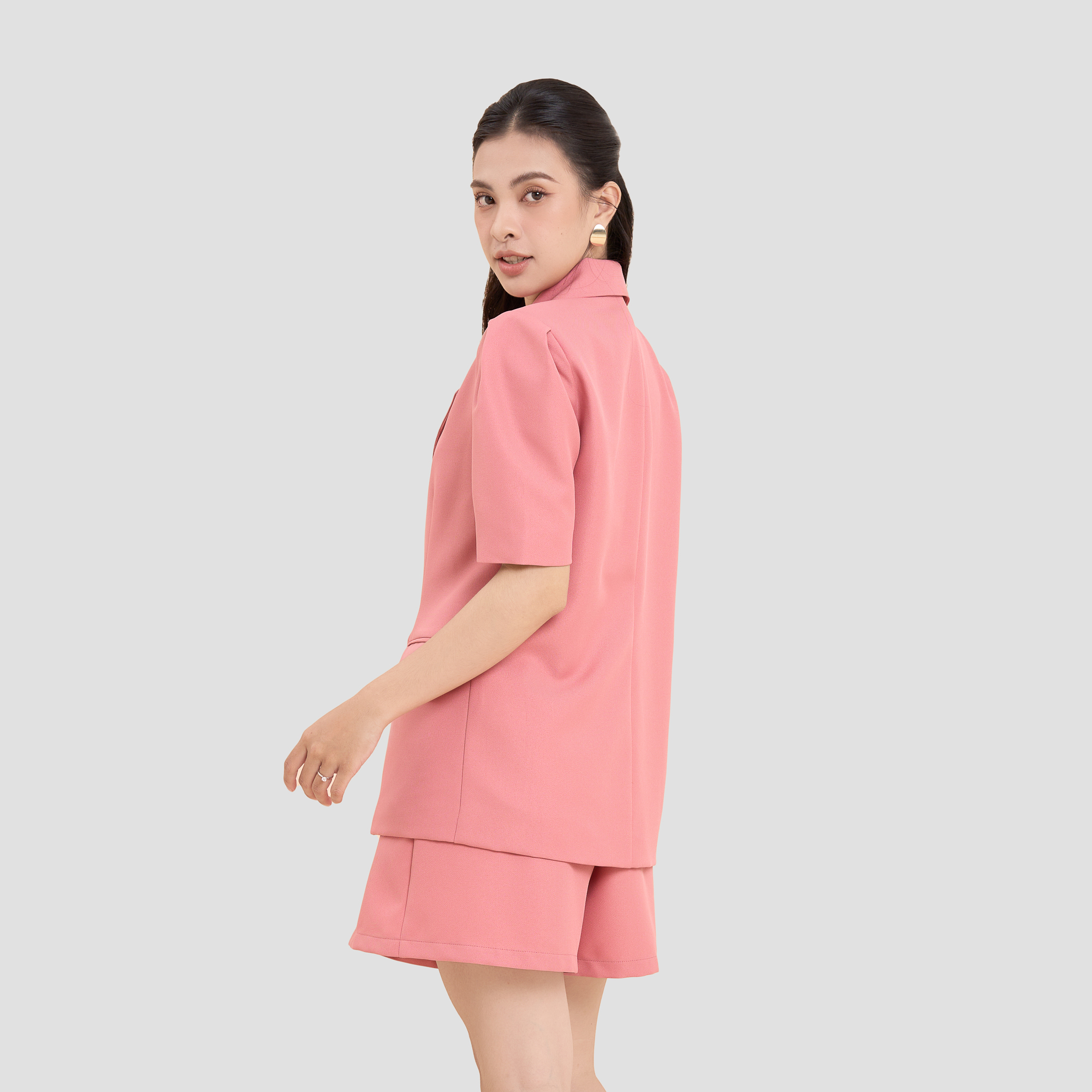 Quần short dáng xòe pho xéo Maybi