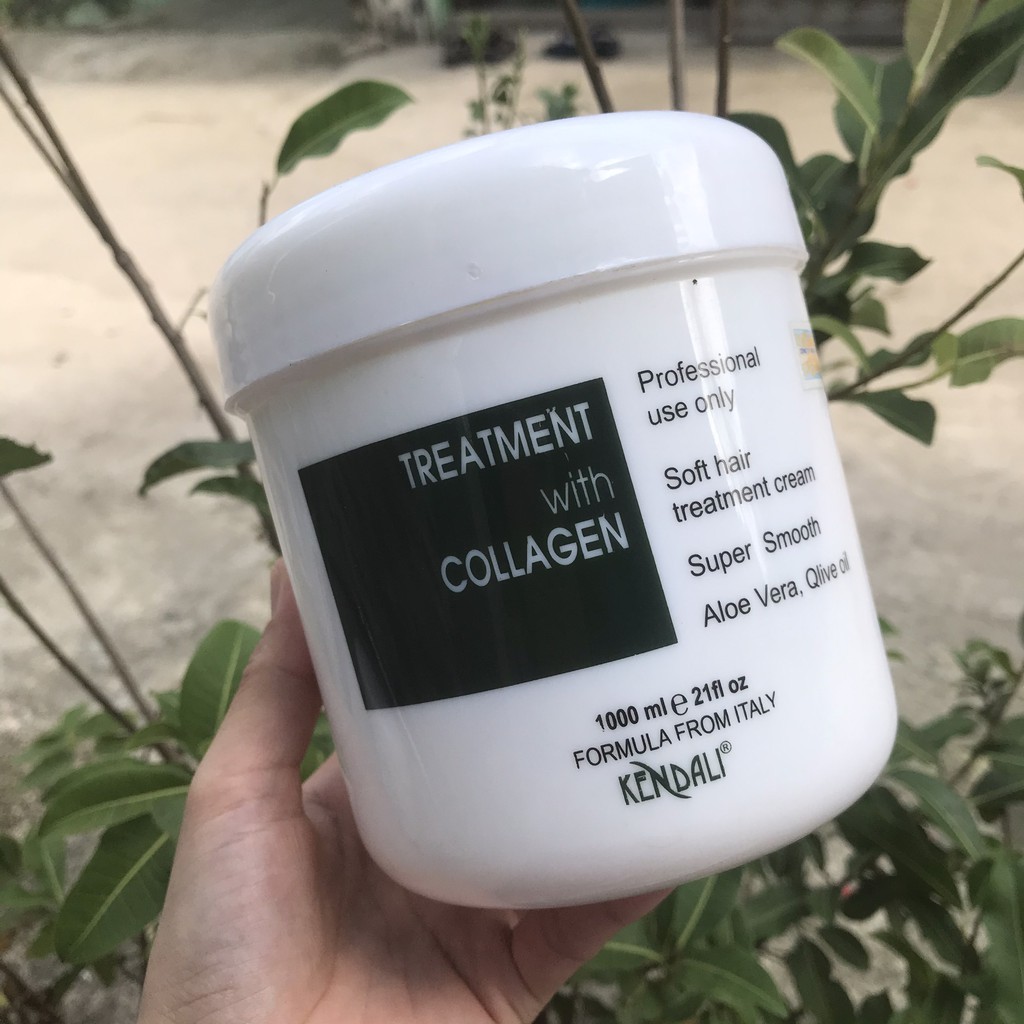 (HÀNG CÔNG TY) Kem Hấp Phục Hồi Tóc Khô Xơ Collagen Kendali 1000ml