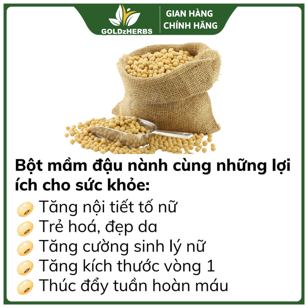 Bột Mầm Đậu Nành Collagen GoldzHerbs - Túi 14 gói x 18g