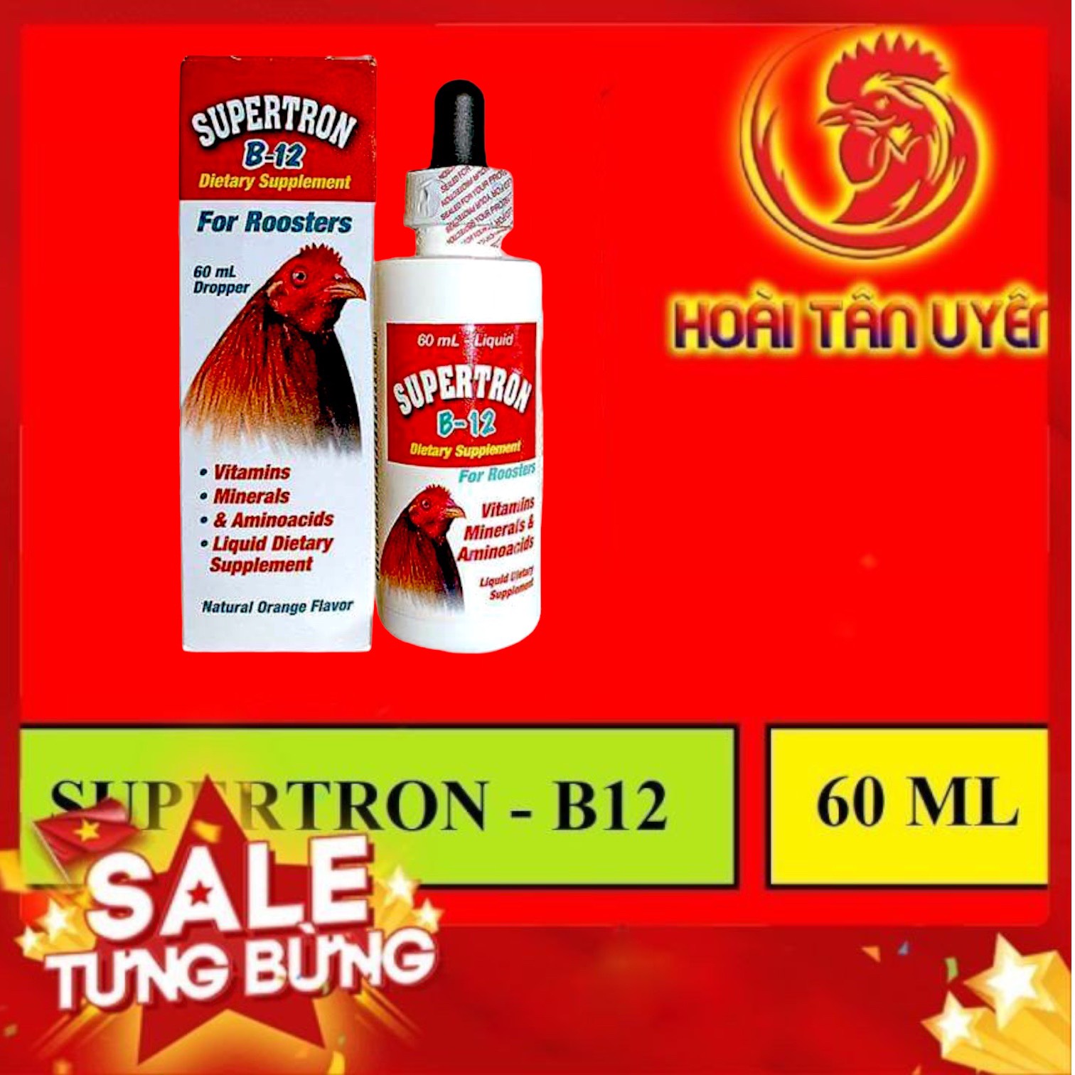 Supertron b12 dinh dưỡng cho gà đá 60ml