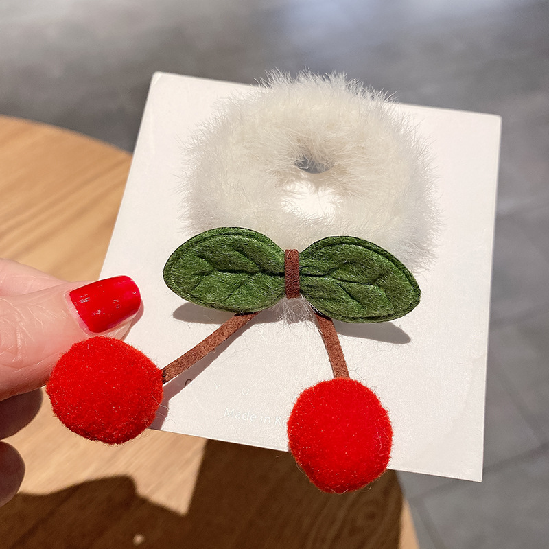 Dây Cột Tóc, dây buộc tóc cherry đẹp, cột tóc cherry, Cho Bé Chùm Cherry Xinh Xắn