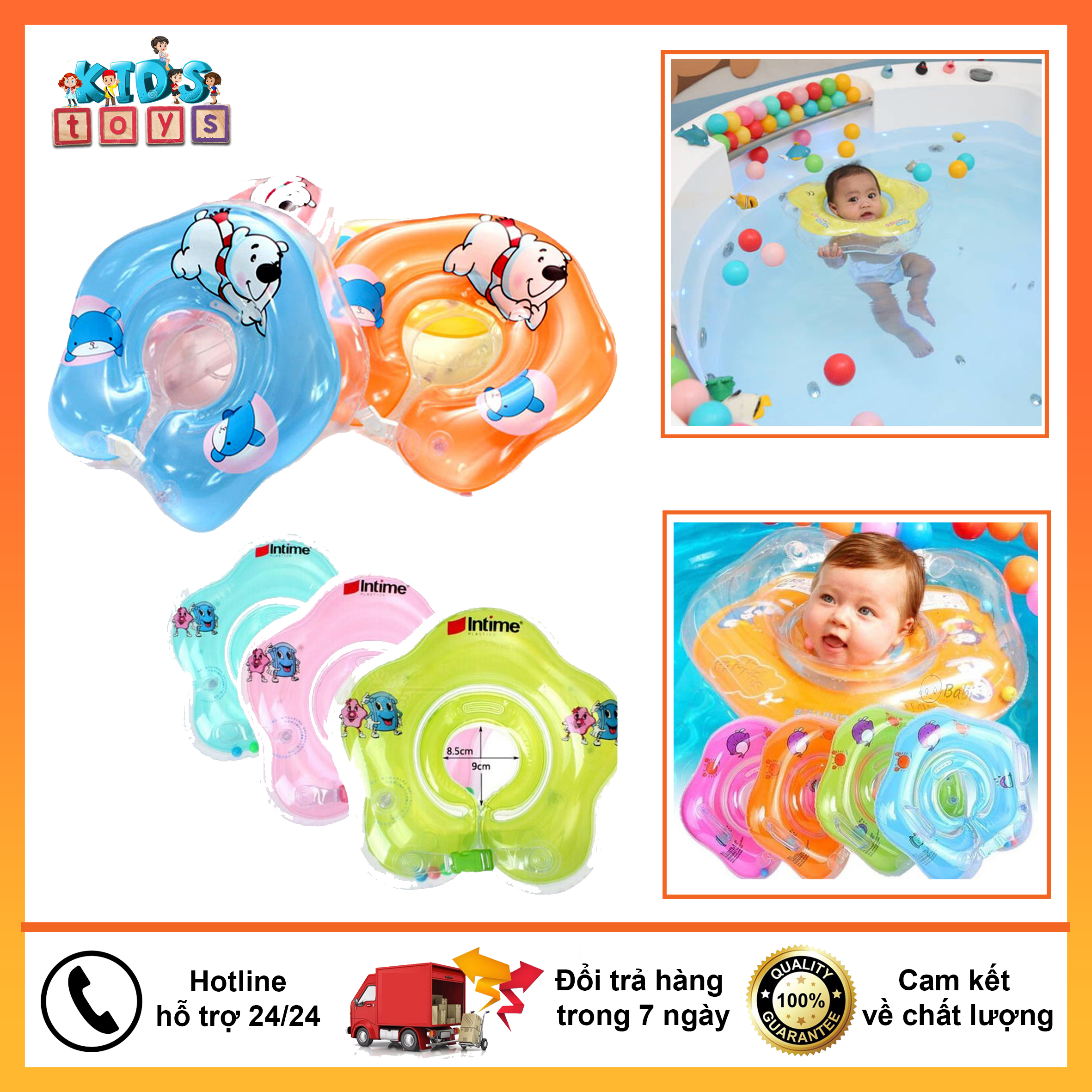 Phao bơi cho bé, phao đỡ cổ an toàn cho bé