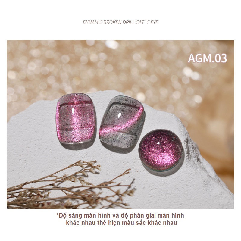 Sơn gel as red | mắt mèo kim cương cao cấp 5d đủ màu | mã agm
