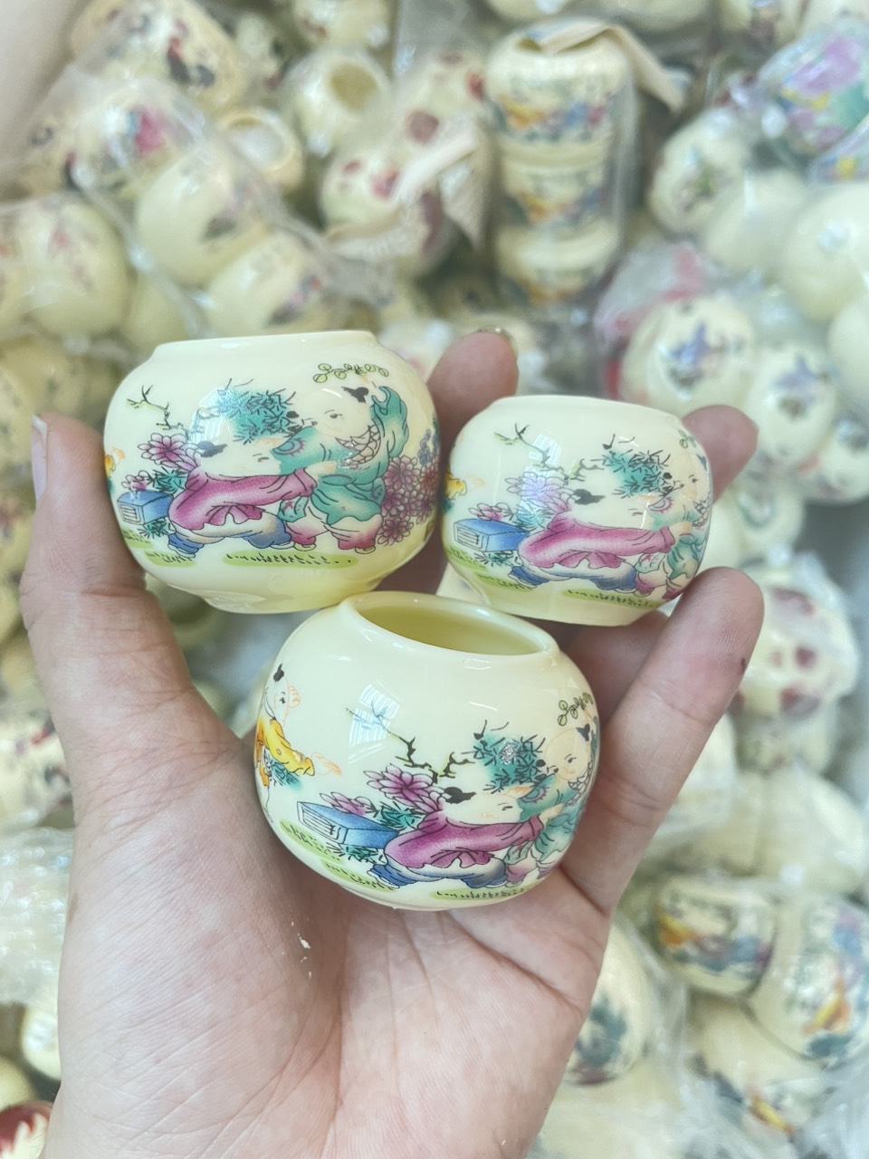 Phụ kiện lồng chim, Cóng chim chào mào, chòe. decan tàu Tích Bát Tiên, Tam Quốc, Đẹp, rẻ, Cóng decan Chào mào đã kèm tai