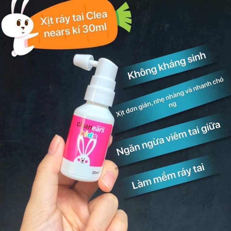 [Úc] Xịt tan ráy tai Clean Ears Kids 30ml