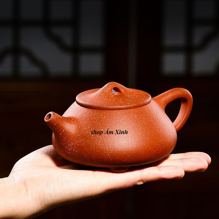 Ấm Tử Sa Nghi Hưng Thạch Biều Huyết Long Sa (14 lỗ)