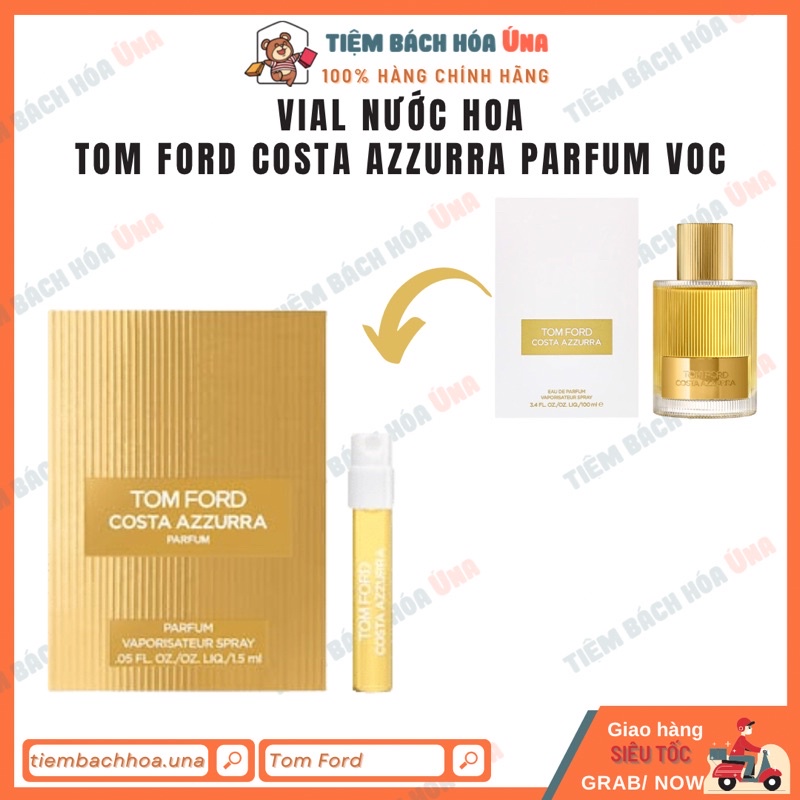Vial, mẫu thử nước hoa Tom Ford Costa Azzura Parfum VOC 