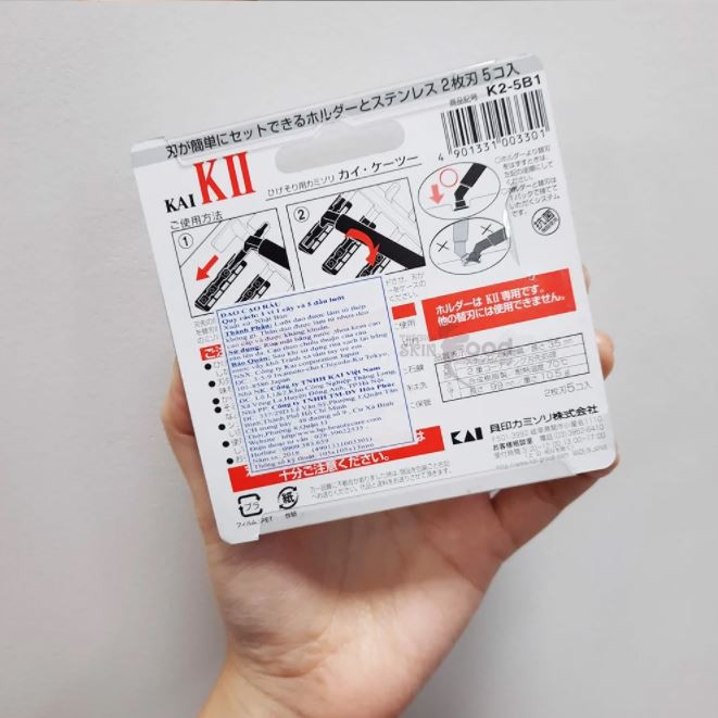 Set Dao Cạo Râu 2 Lưỡi Kép Kai (1 Thân 5 Lưỡi)