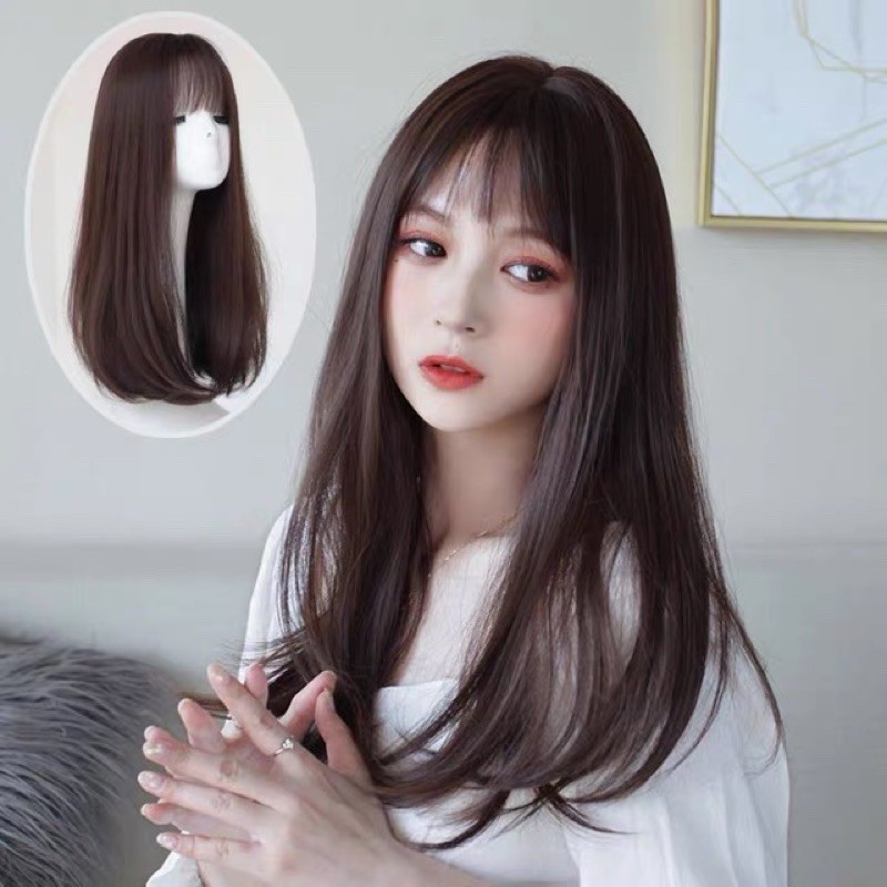 Tóc giả nguyên đầu ❤️freeship❤️ cả đầu cúp lửng z7006 lửng