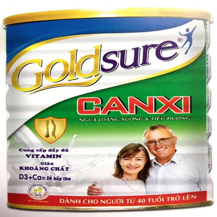 Sữa bột canxi goldsure dành cho người già loãng xương và tiểu đường lon 400g