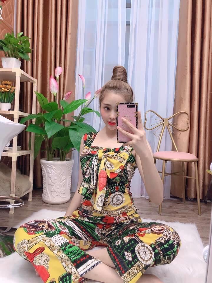 [HCM]Set bộ  thổ cẩm cột nơ - MTB