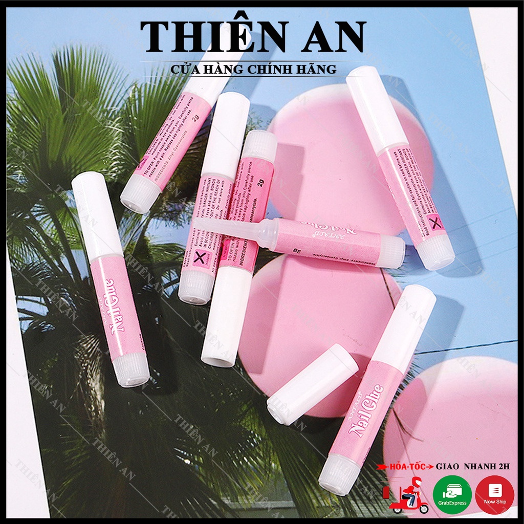 Keo dán móng mini chai 2g dính cứng tiện dụng