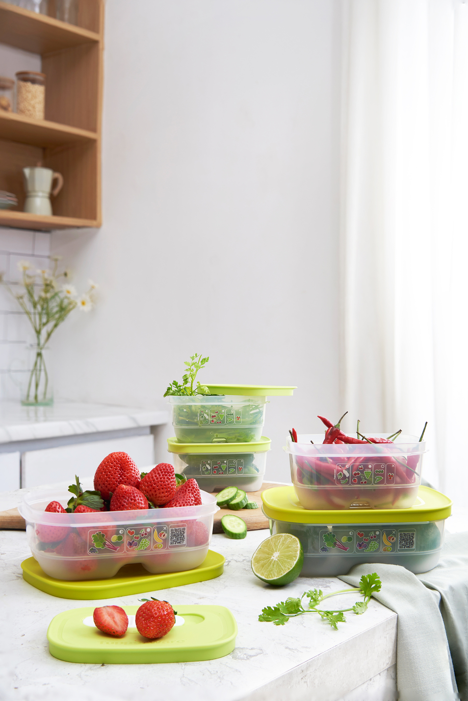 Bộ hộp trữ mát Tupperware có nút hô hấp Ventsmart