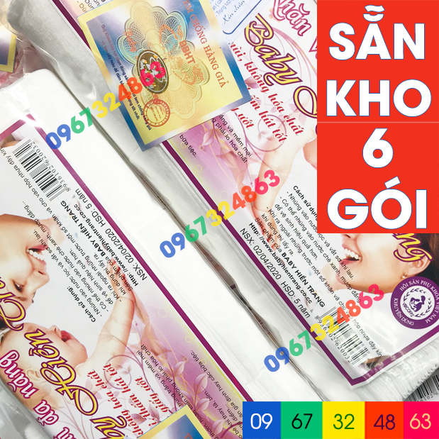 Combo 6 gói khăn vải đa năng BABY HIỀN TRANG mềm mại