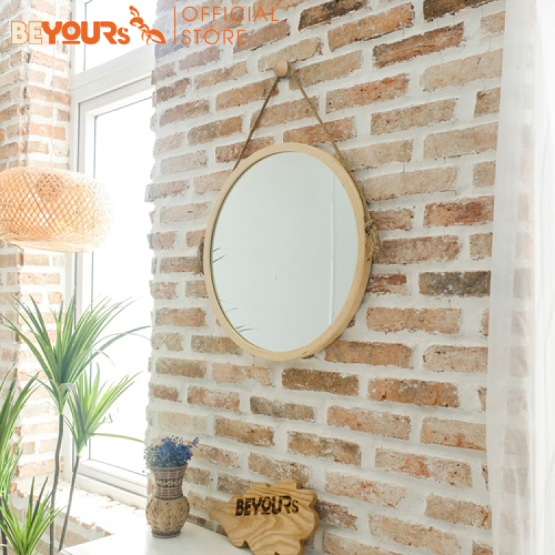 GƯƠNG TRÒN SOI TRANG ĐIỂM TREO TƯỜNG KHUNG GỖ HÀN QUỐC MIA CIRCLE MIRROR - BEYOURS NỘI THẤT HÀN QUỐC