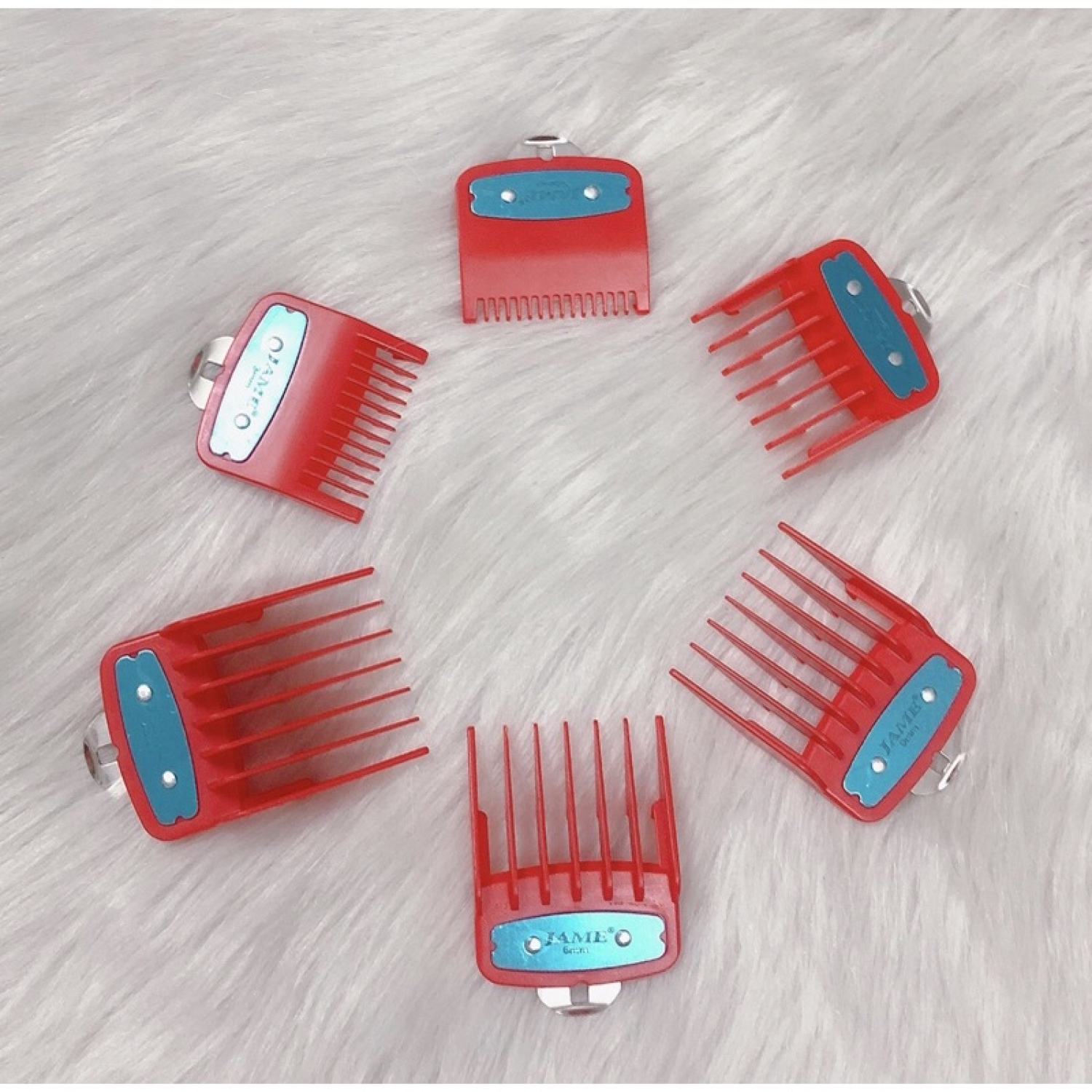 Bộ cữ tông đơ gá thép jame , cữ tông đơ cắt tóc 1,5mm,3mm,4,5mm,6mm,9mm,12mm
