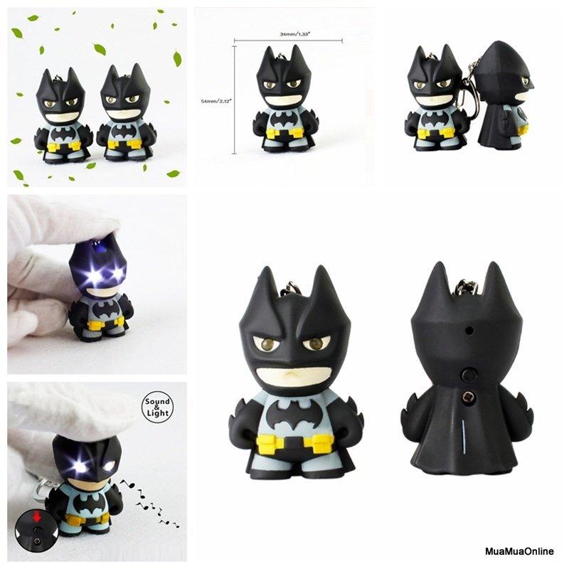 Móc Khóa BATMAN Người Dơi Có Led Có Âm Thanh