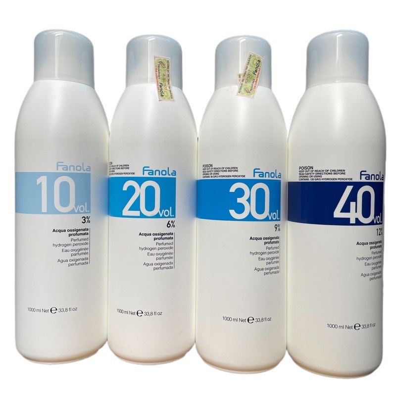 Oxy trợ nhuộm Fanola Perfumed Hydrogen Peroxide 1000ml