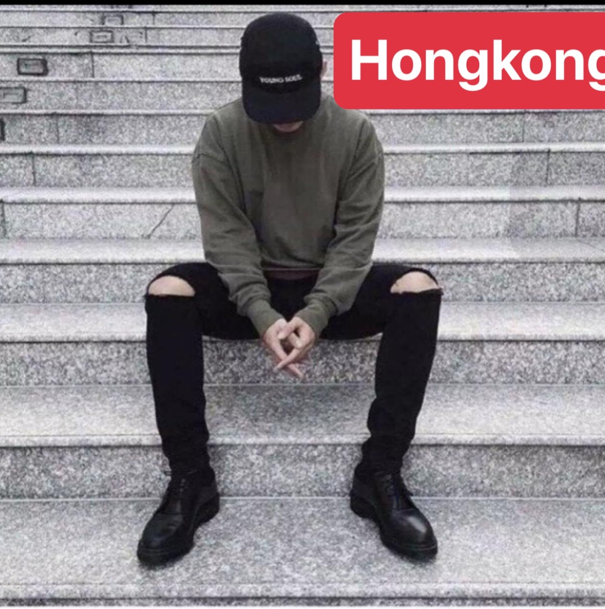 QUẦN JEAN NAM CHẤT BÒ ĐEN RÁCH GỐI QUẢNG CHÂU, CO GIÃN NHẸ CAO CẤP NEW- DB-50 - HONG KONG FASHION