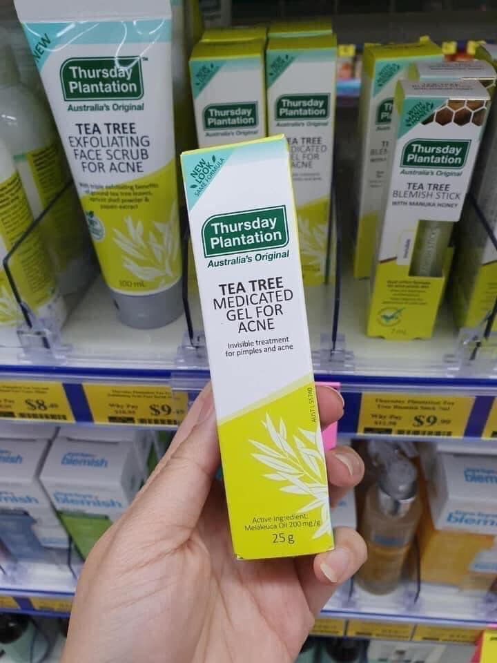 Thursday Plantation Tea Tree Medicated Gel For Acne 25g - Tinh Dầu Tràm Trà