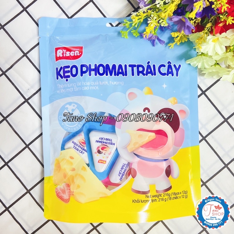 Kẹo phô mai trái cây Risen - 216g