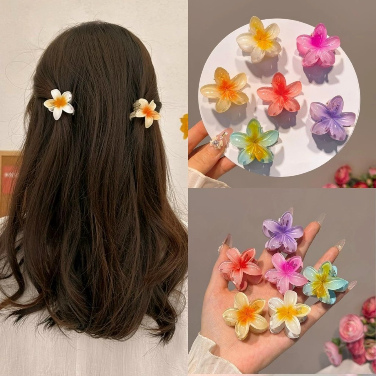 Kẹp Tóc Hoa Sứ Siêu Hít Hót Cho Nữ