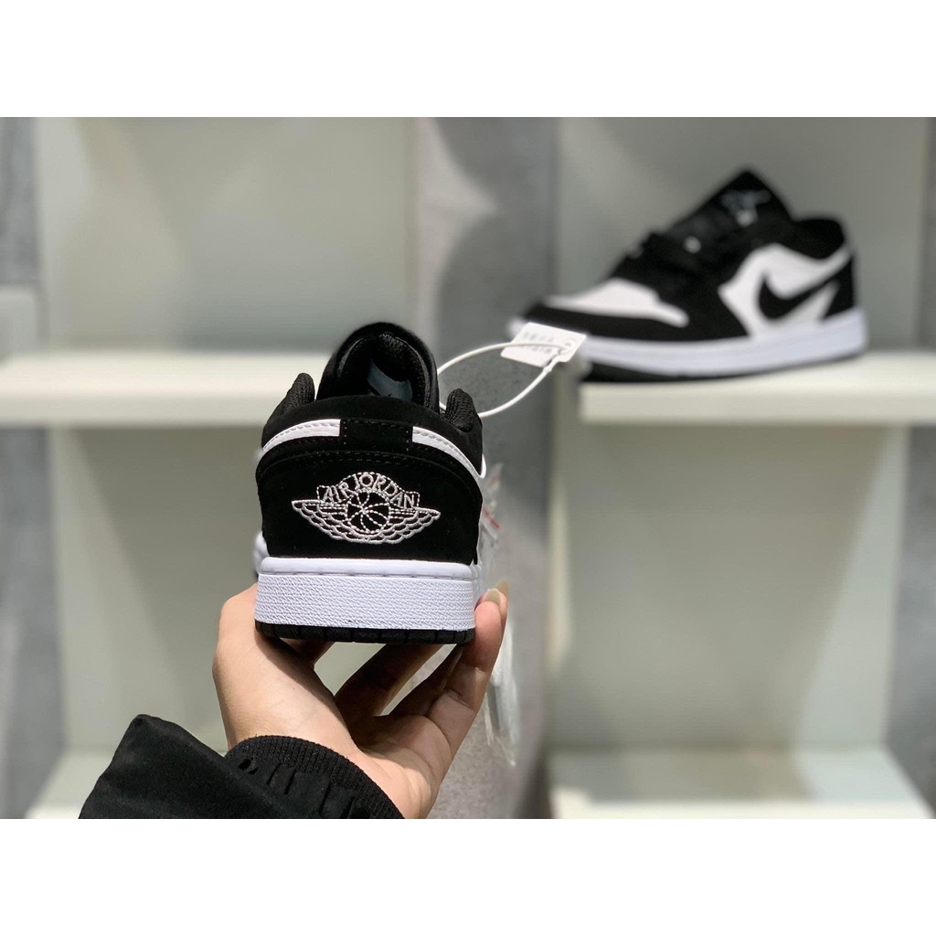 Giày jordan 1 cổ thấp hàng cao cấp jd1 các màu đen trắng low bản đẹp full BILL BOX