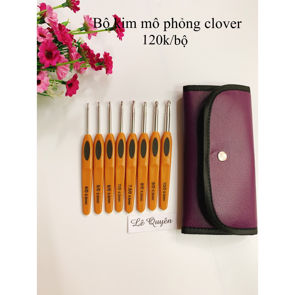 Bộ kim móc len mô phỏng clover