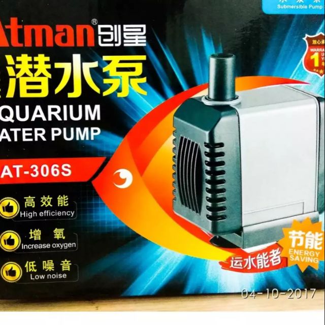 [HCM]Bơm nước hồ cá tiết kiệm điện Atman 306s