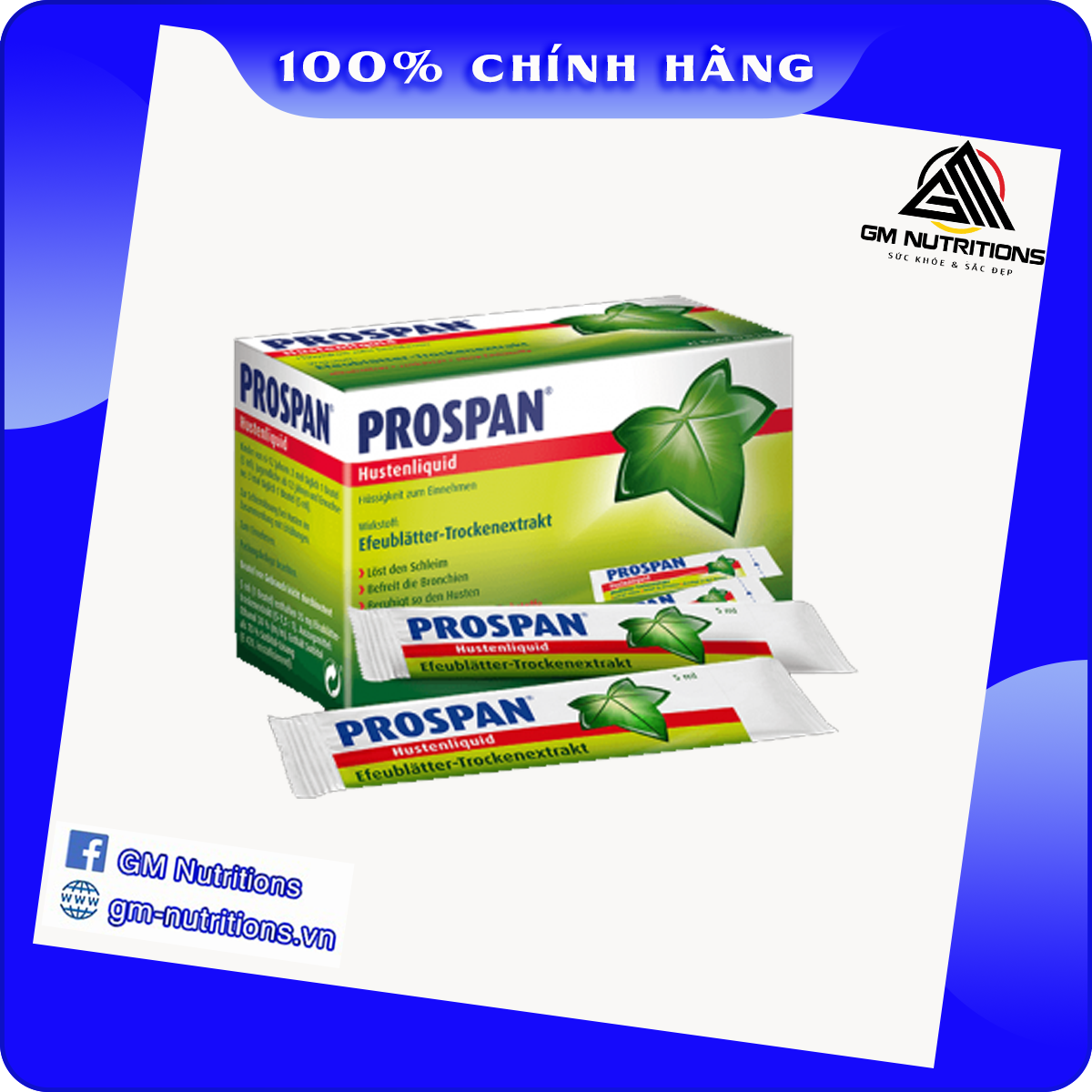 [ NỘI ĐỊA ĐỨC ] Siro ho Prospan dạng gói (21x5ml)