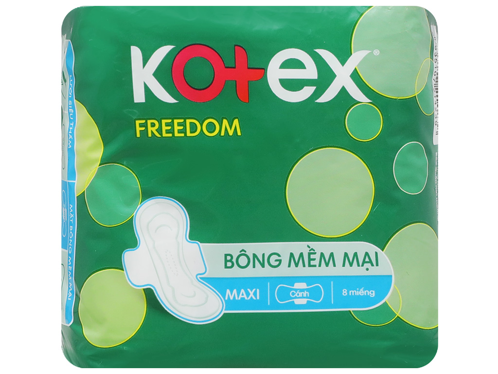 Băng vệ sinh kotex freedom maxi cánh 8 miếng
