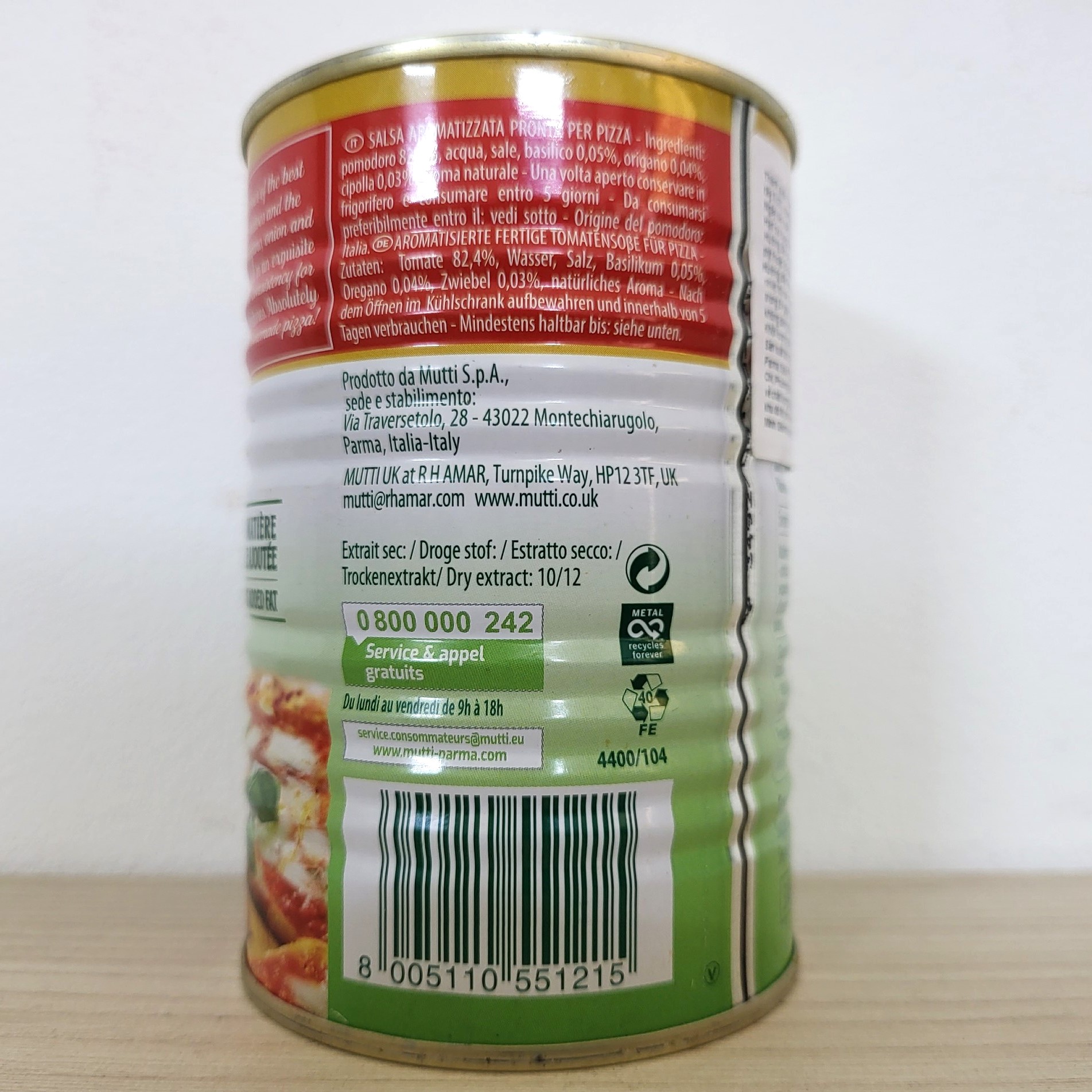 MUTTI (hộp 400g) SỐT PIZZA PARMA Pizza Sauce Aromatica