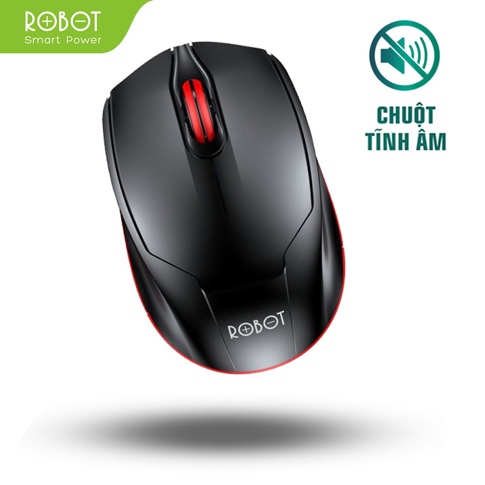 Chuột không dây Robot M310 tĩnh âm thiết kế silent nhấp im lặng kết nối usb nhỏ gọn tiện dụng vừa vặn bàn tay độ chính xác cao cho máy tính xách tay laptop pc dạy online học online