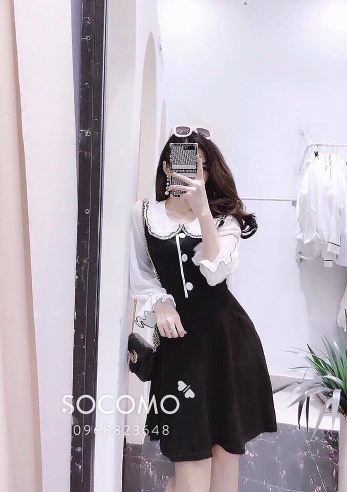 [HCM]ĐẦM XÒE NÚT PHỐI TAY TRẮNG TIỂU THƯ