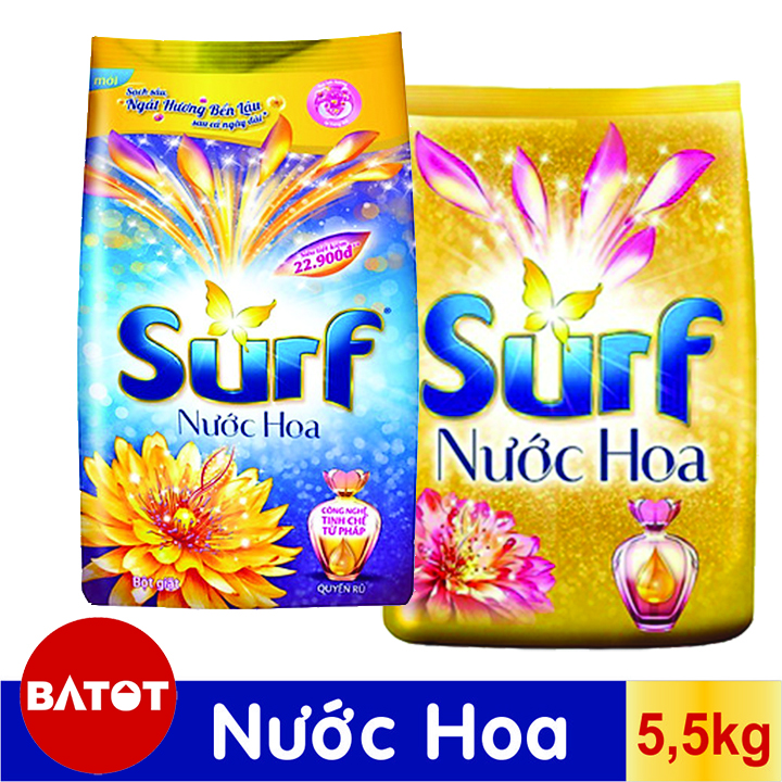 Bột Giặt Surf Hương Nước Hoa Quyến Rũ 5.5kg