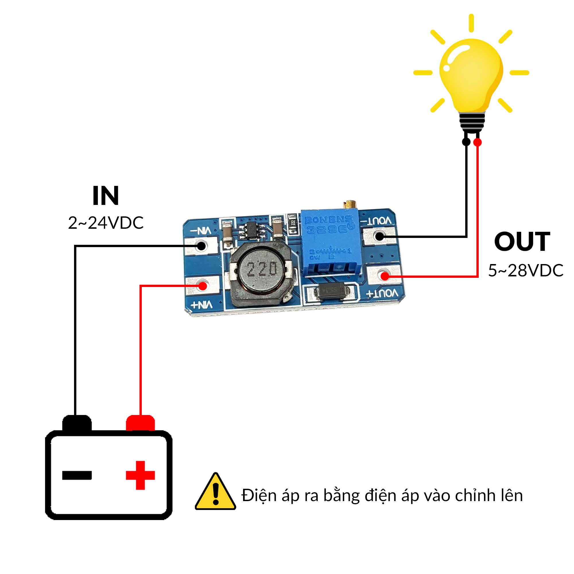 MẠCH TĂNG ÁP DC DC MT3608 2A