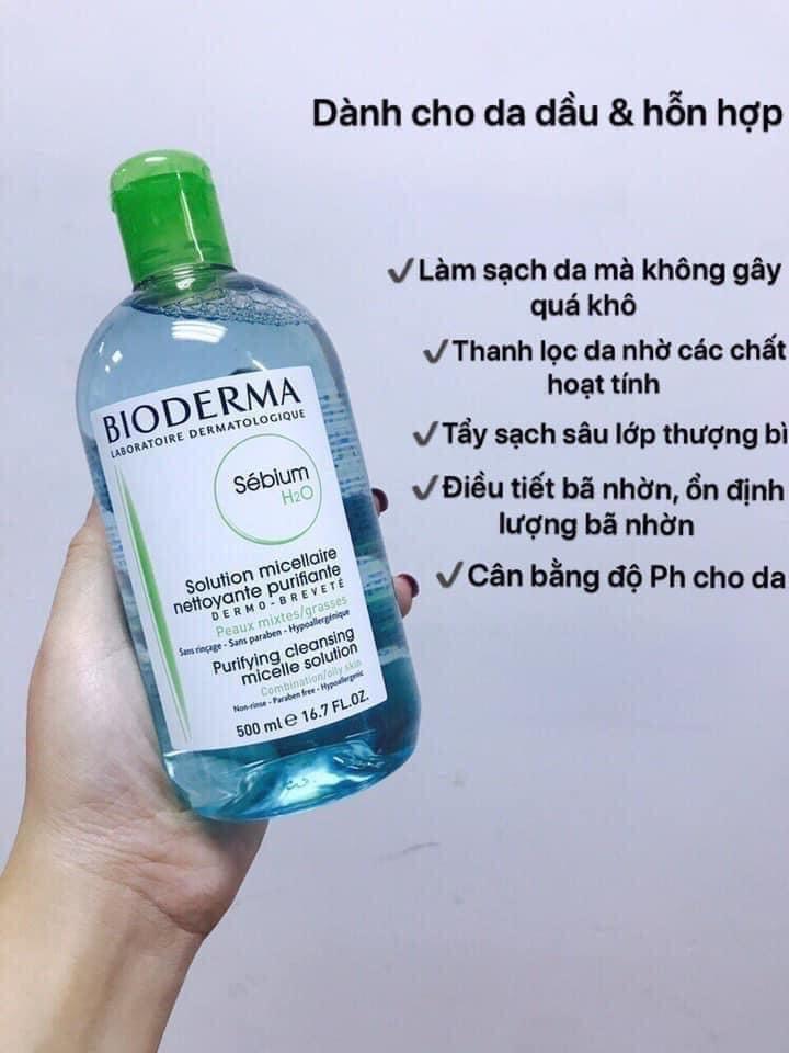 Tẩy trang biodemar cho mọi loại da 500ml