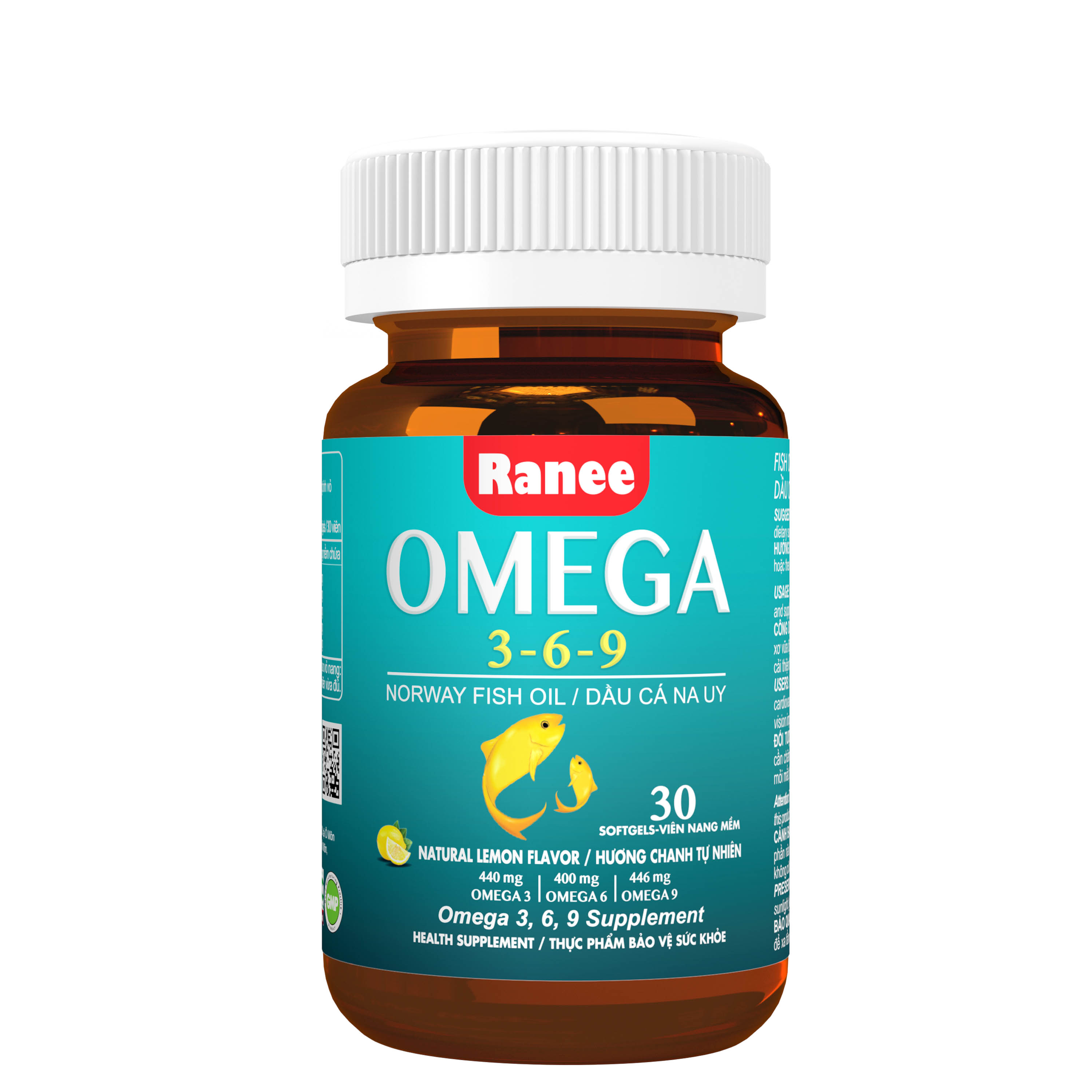 Viên Nang Ranee Omega 3,6,9 (Hộp 30 viên) - khỏe tim, sáng mắt
