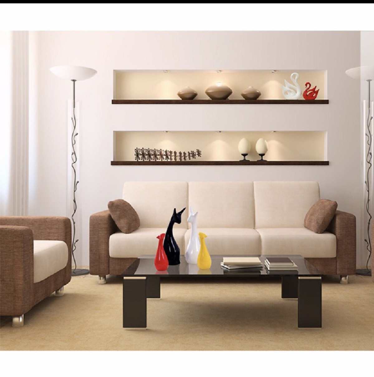 Tượng Gia Đình Nai Sứ 4 Con