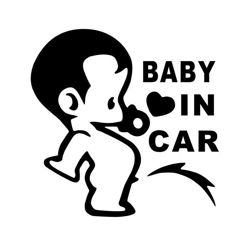 miếng dán BABY IN CAR màu Đen