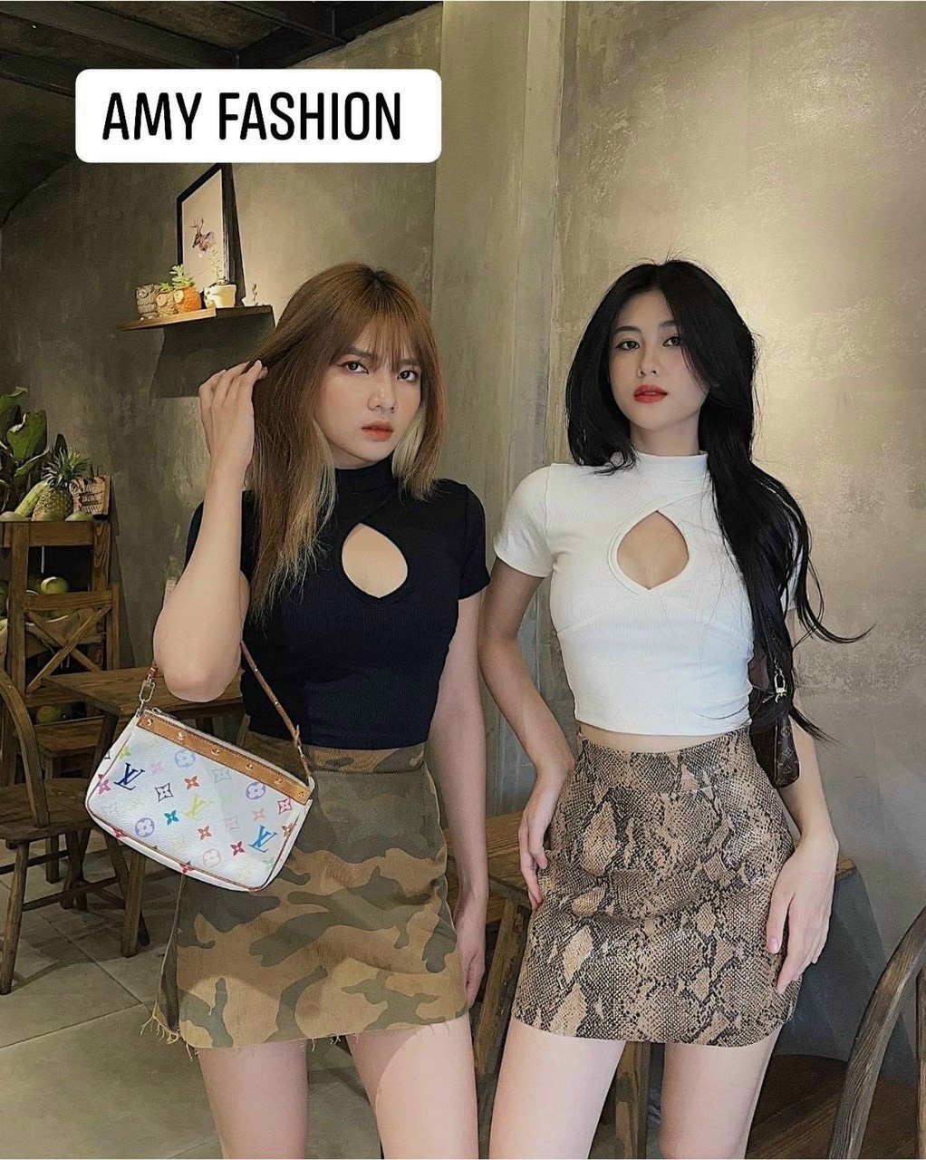 Áo Gân Croptop Hở Ngực Phong Cách Sườn Xám TTVV0017