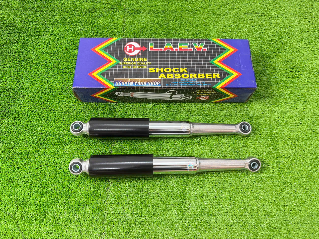 Cặp phuộc sau xe 67 ống sắt 38cm LAEV chính hãng