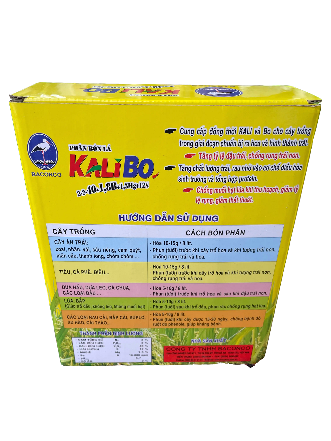 PHÂN BÓN LÁ KALI BO chống rụng hoa và trái non, chặn đọt trên cây sầu riêng