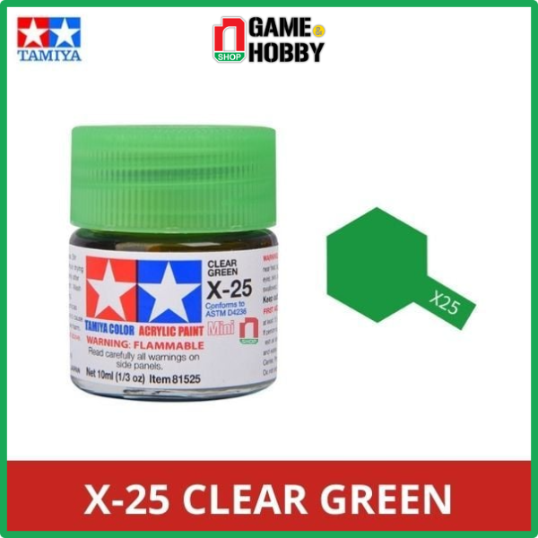 Tamiya acrylic mini x-25 clear green - 81525