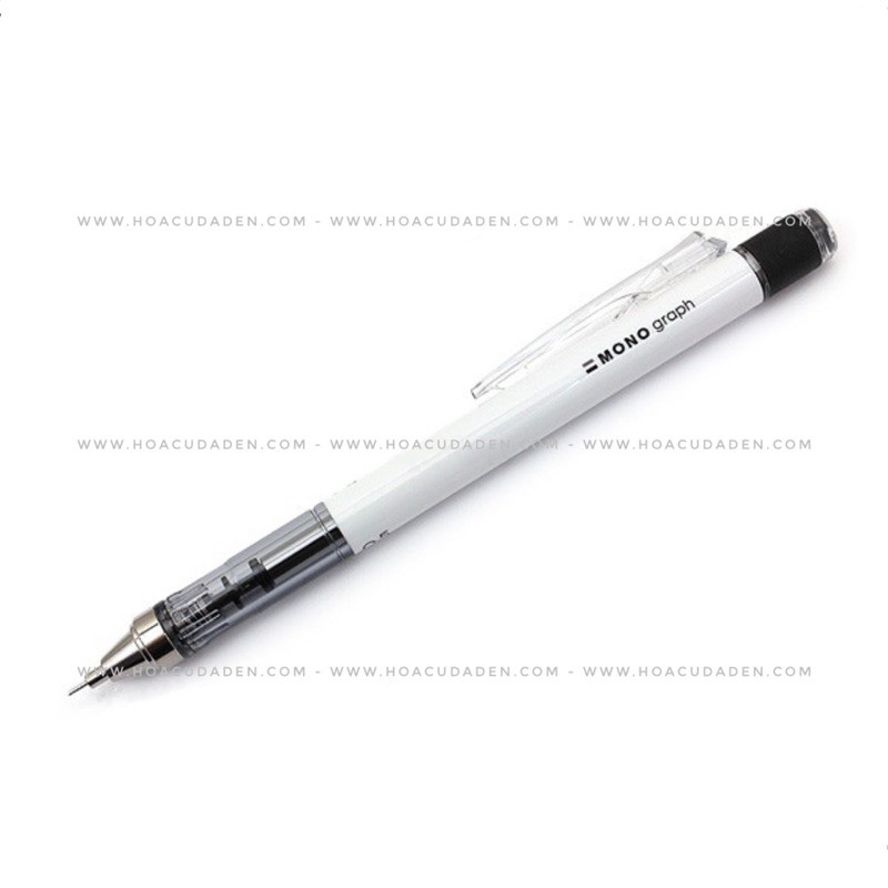[DA ĐEN] Bút Chì Bấm Tombow Mono Graph 0.5 Màu Trắng