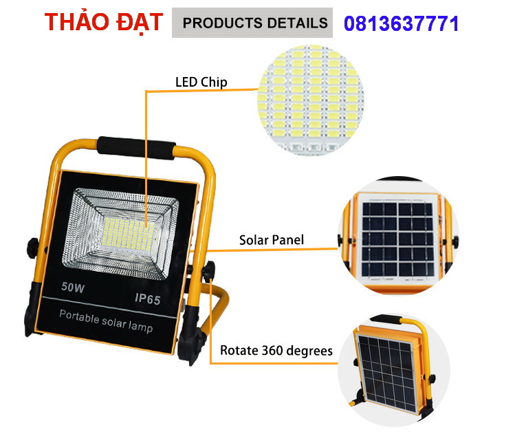 ĐÈN SẠC NĂNG LƯỢNG DI ĐỘNG 100W